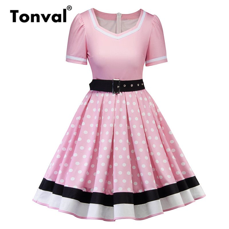 pink rockabilly dress