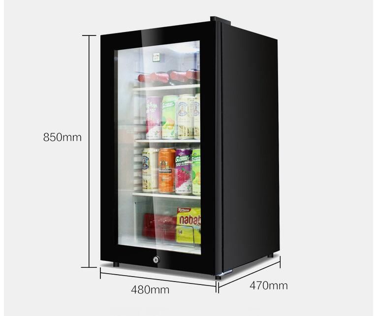 2019 95l Single Door Small Hotel Room Home Dual Use Display Fresh Keeping Refrigerator Tempered Glass Door 52 0 Cm 53 0 Cm 89 0 Cm From Kuajieshi