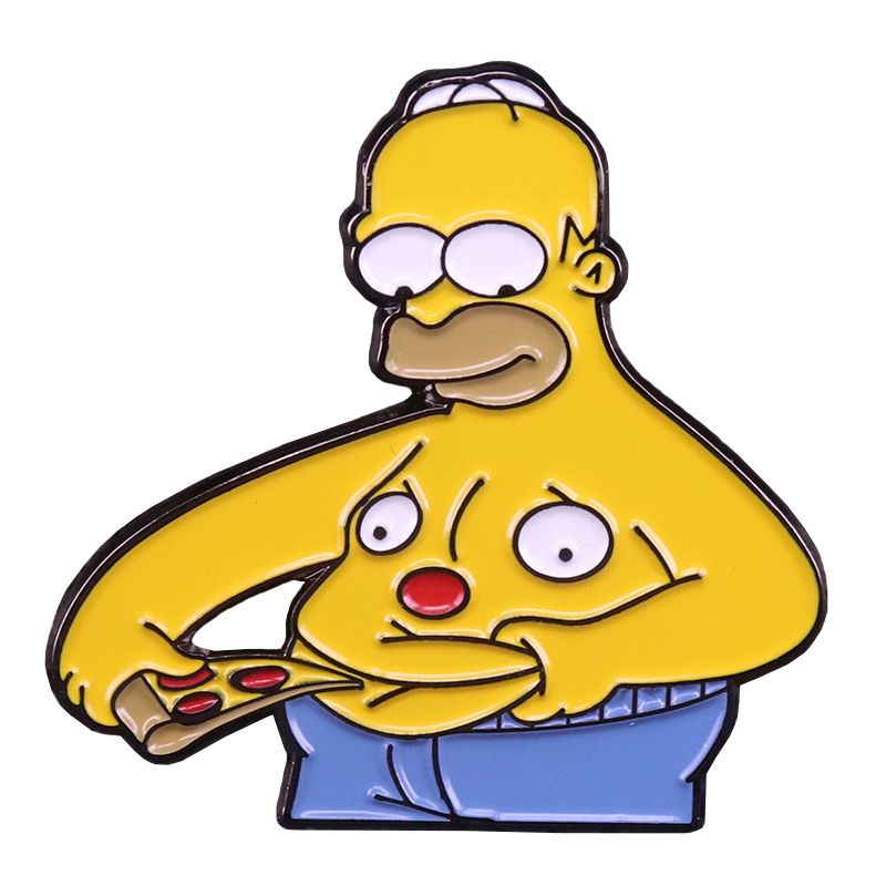 Compre Simpson Comer Pasadores De Pizza Divertida Fatso Vientre