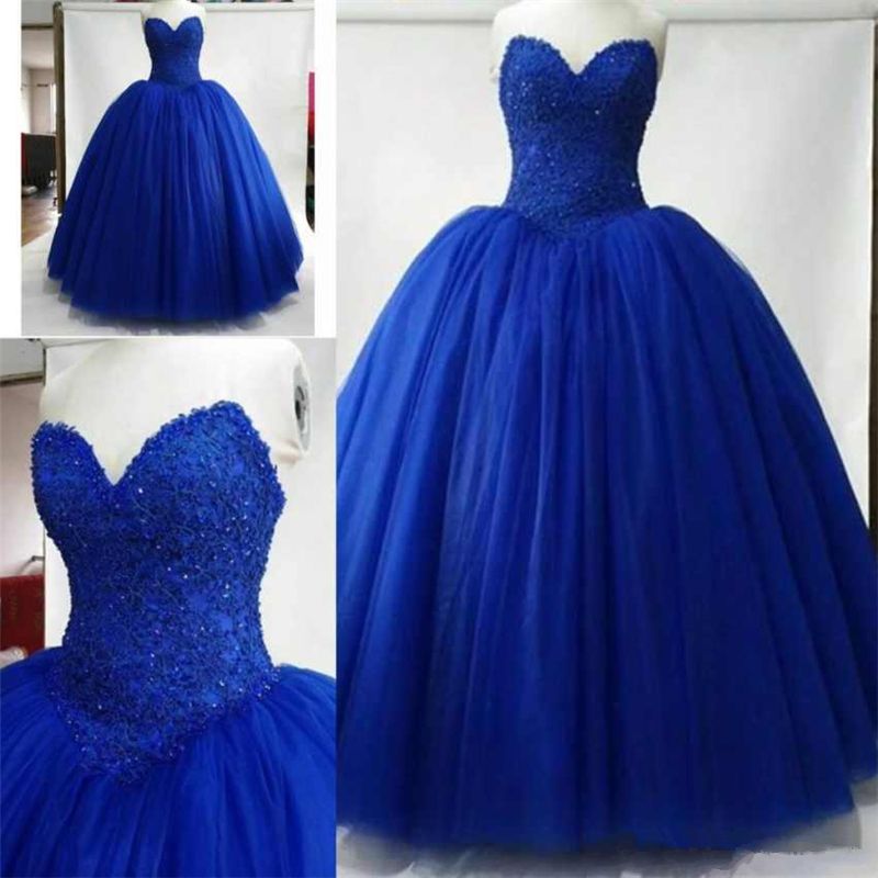 vestido azul royal para debutante