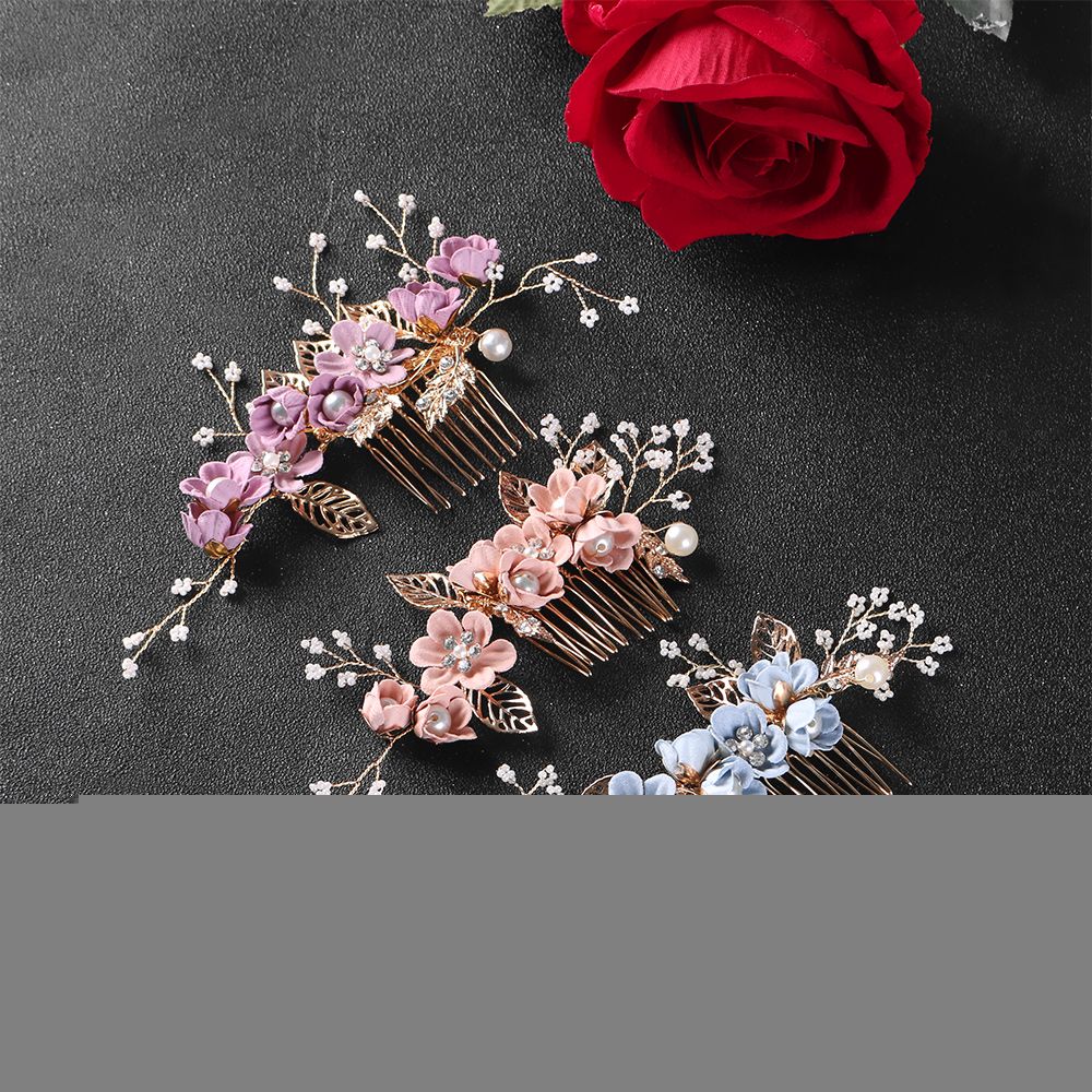 blue flower hair accessories