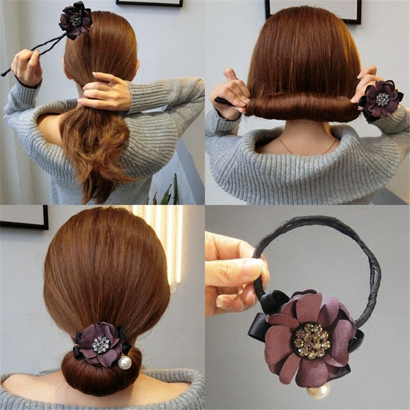 Flower Pearl Diy Hairstyle Headband Tools Hair Accessories Magic