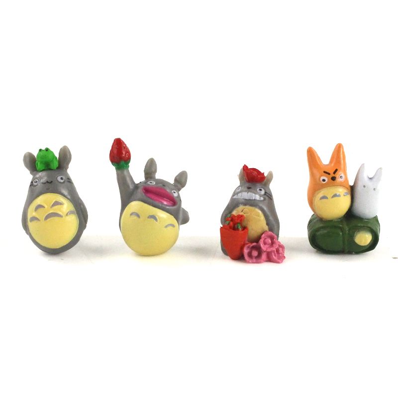 Mal sector irregular 12 piezas establecidas mi vecino totoro figura regalos muñeca resina  figuras de miniatura juguetes pvc plactic