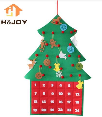 Acquista Nuovo Hanging Christmas Advent Calendar Conto Alla Rovescia Albero Di Natale In Feltro Di Stoffa Bambini Fai Da Te Decorazioni Feste A Casa A 12 34 Dal Tanggo Dhgate Com