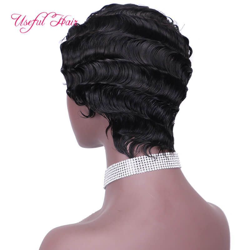 Short Wig White Women Wigs Brazilian Elegant Human Hair Wigs For