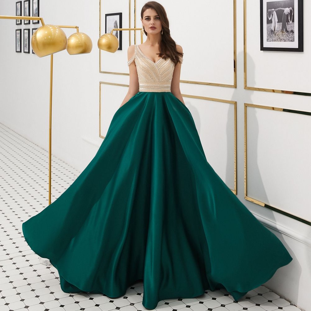Green Designer Dress Prom Evening Gowns V Neck Backless Heavy Beaded Sexy Satin Dress Evening Wear Party Formal Dress From Honeywedding, $133.67 | DHgate.Com green-designer-dress-prom-evening-gowns-v-neck-backless-heavy-beaded-sexy-satin-dress-evening-wear-party-formal-dress-from-honeywedding-133-67-dhgate-com