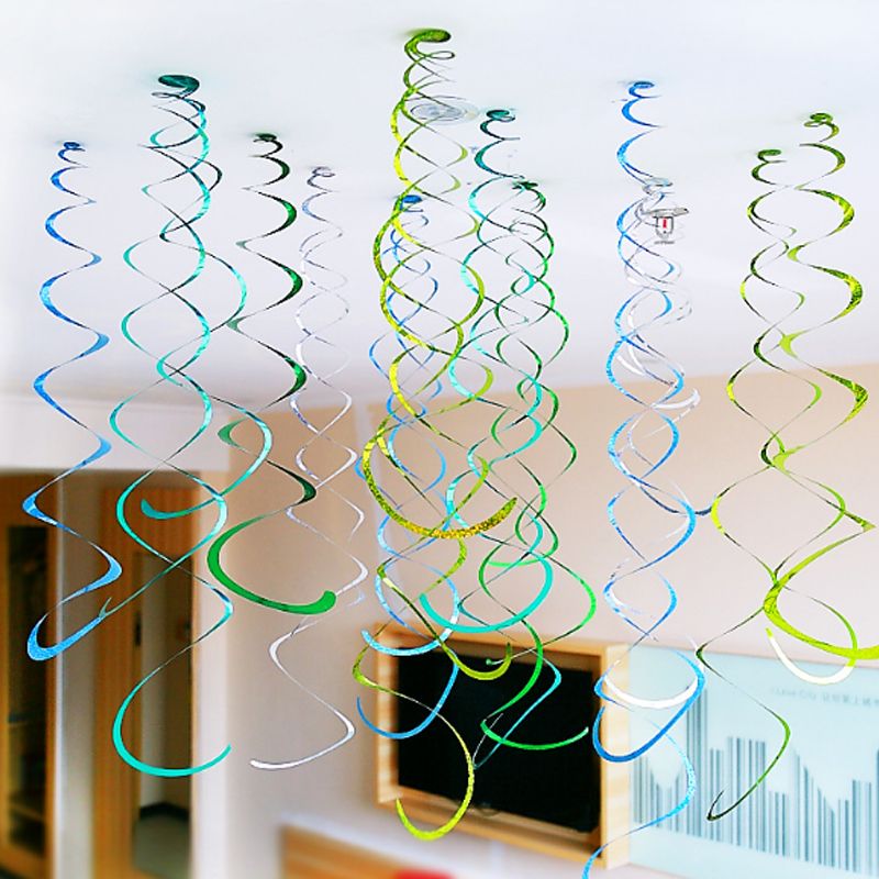 Fashion New Sequins Ceiling Decorations Baby Shower Swirls Hanging