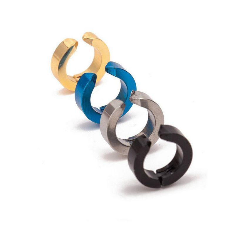 2021 Fashion Punk Mens Earrings Clip No Ear Hole For Boys Titanium