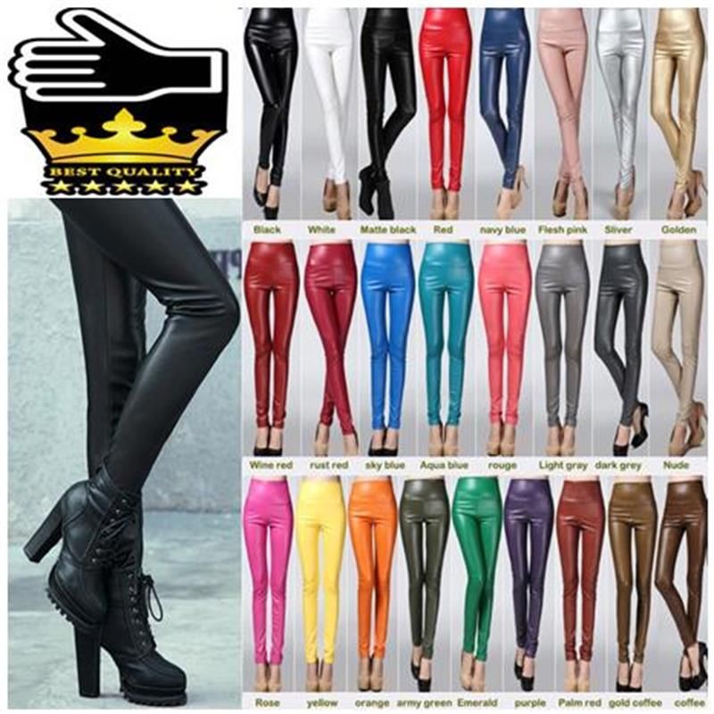 grey faux leather pants