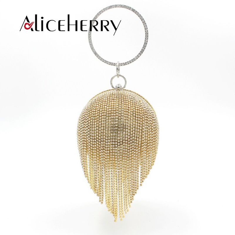 gold round clutch