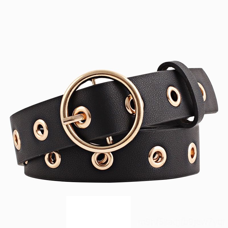 Compre Del Agujero Del Metal De Correa Del Metal Muchacha De Las Mujeres De  Cuero De Imitación De La Calidad De La Correa Cinto Cinturon Feminino Mujer  Cintos Para Mulheres Como Kemer