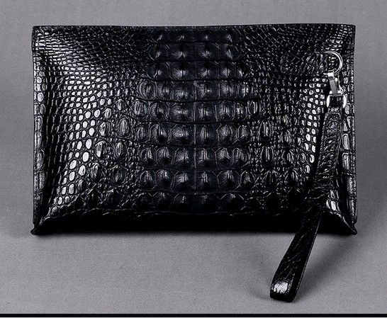 white croc clutch bag