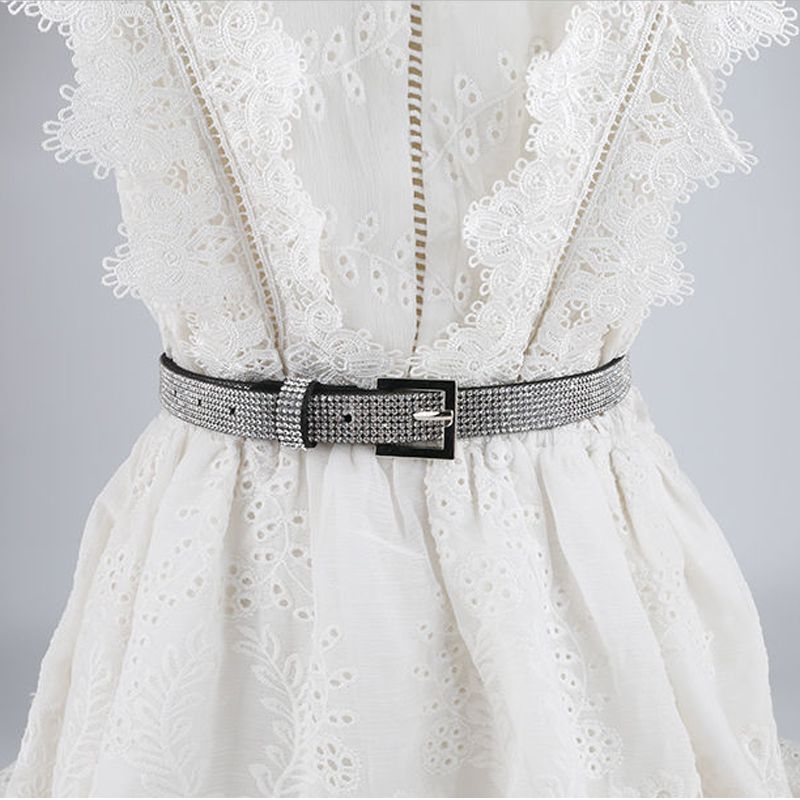 Elegant Rhinestone Belts For Women Waistband Ladies For Dress Female