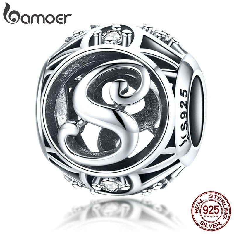 Charm en plata de Ley letra N con piedras de zirconia PSC008-N NEW NUEVO