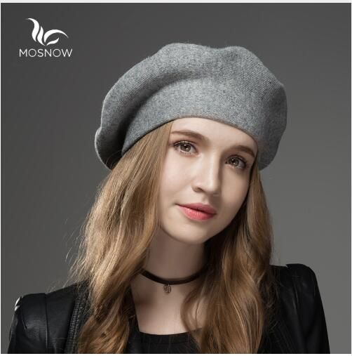 Sombrero de 2019 Nueva lana Cashmere Womens Warm Casual de alta calidad de las