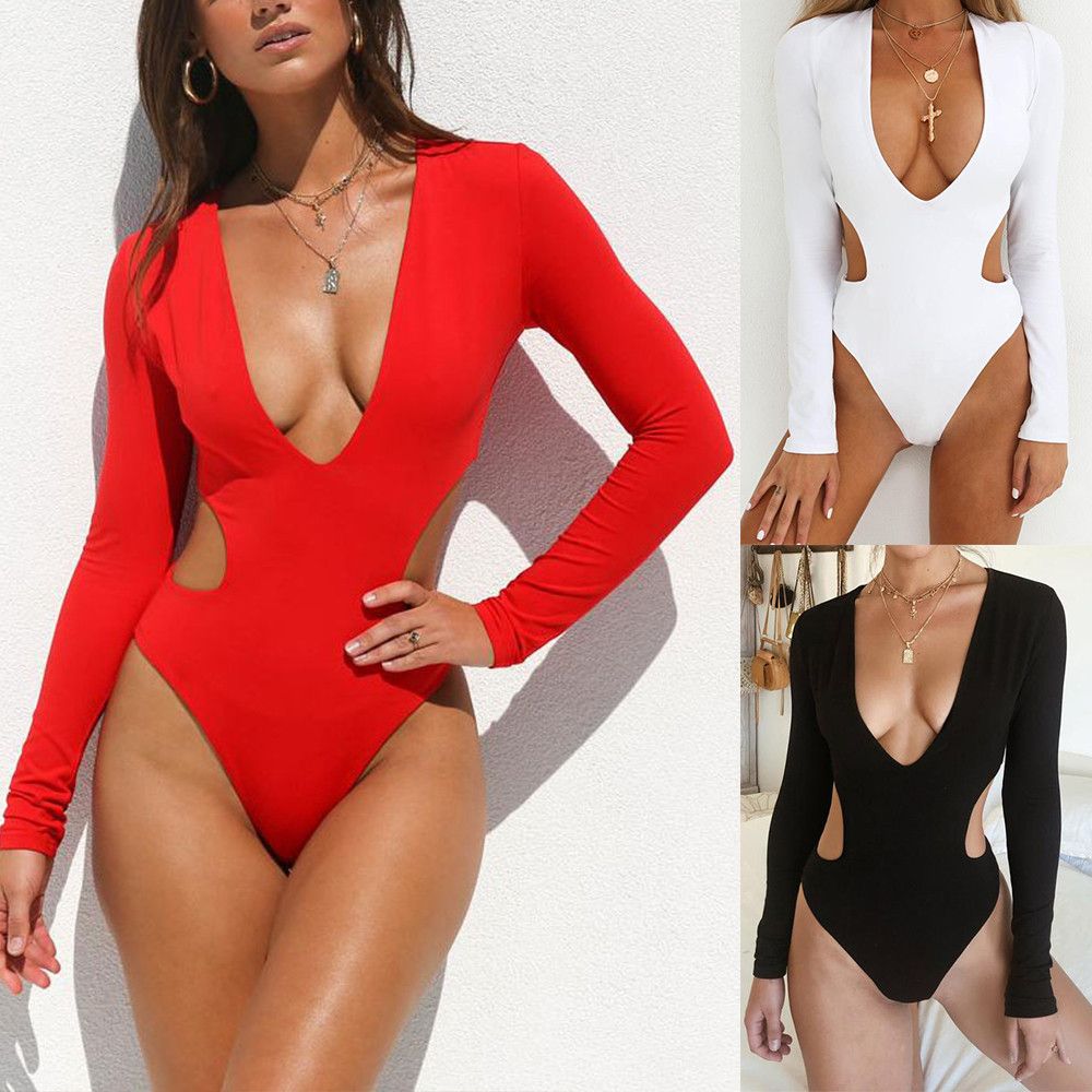 red long sleeve bathing suit