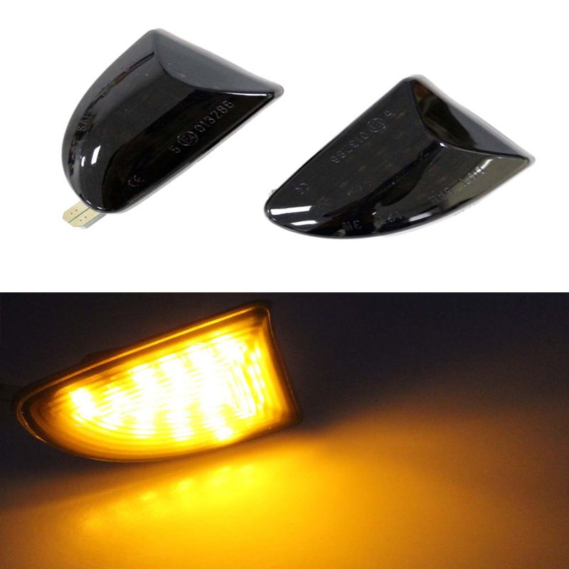 2014 Smart Fortwo W451 Coupe luz intermitente lateral l/ámpara de se/ñal repetidor luz marcador l/ámpara 2 piezas JINGLINGKJ Luces de marcador lateral para 2007