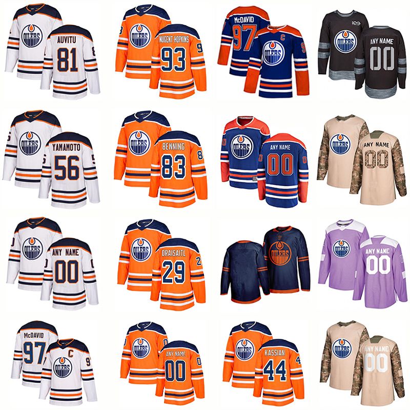 2020 2019 20 Edmonton Oilers Third Hockey Jerseys 97 Connor McDavid 29