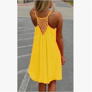 Summer New Women Beach Casual Chiffon Dresses Clothing Female Sexy Boho Maxi Strap Spaghetti Sleeveless Dress Loose Holiday Dress Wholesale Wrap Dress