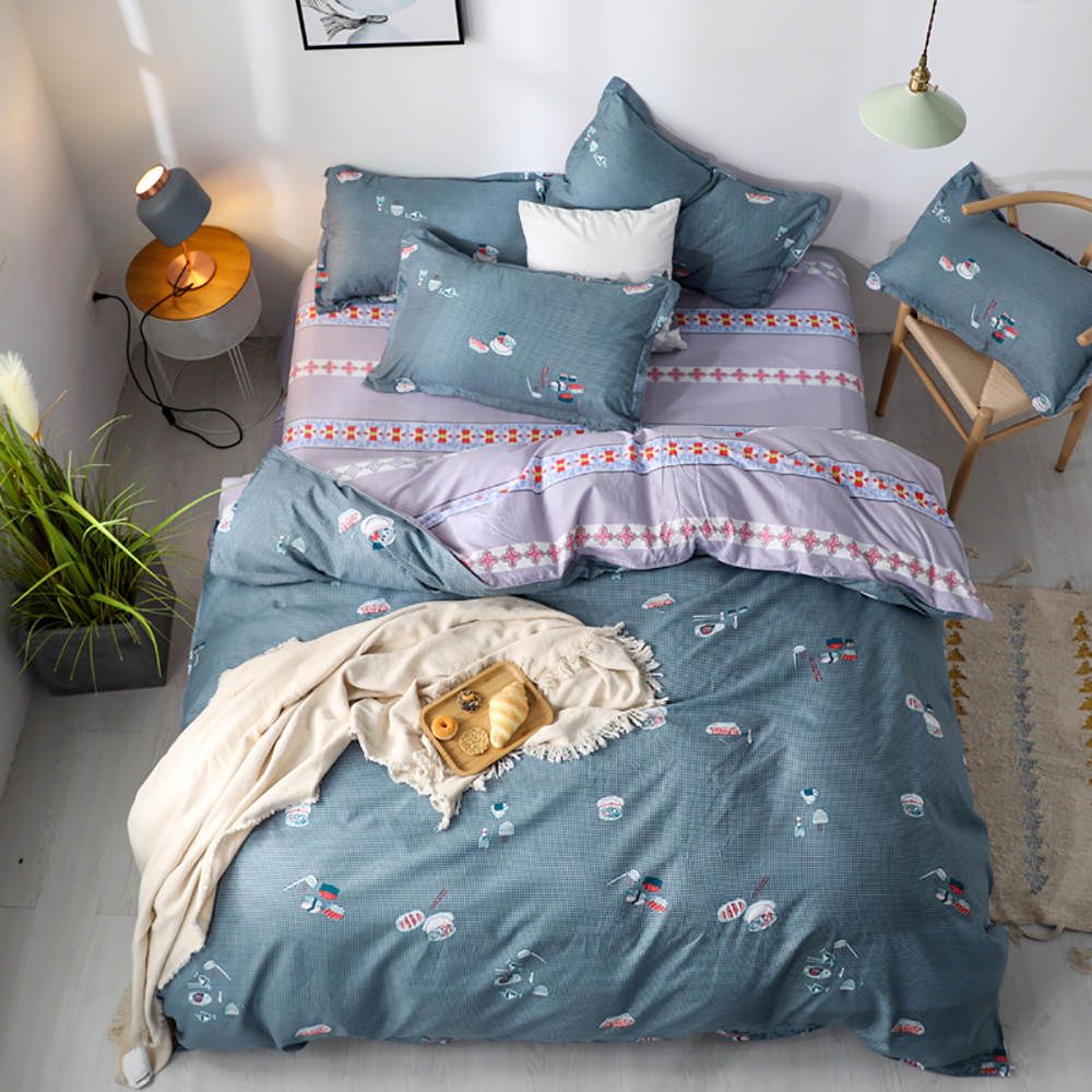 Japanese Cuisine Bedding Set King Size Creative Fashionable Cute