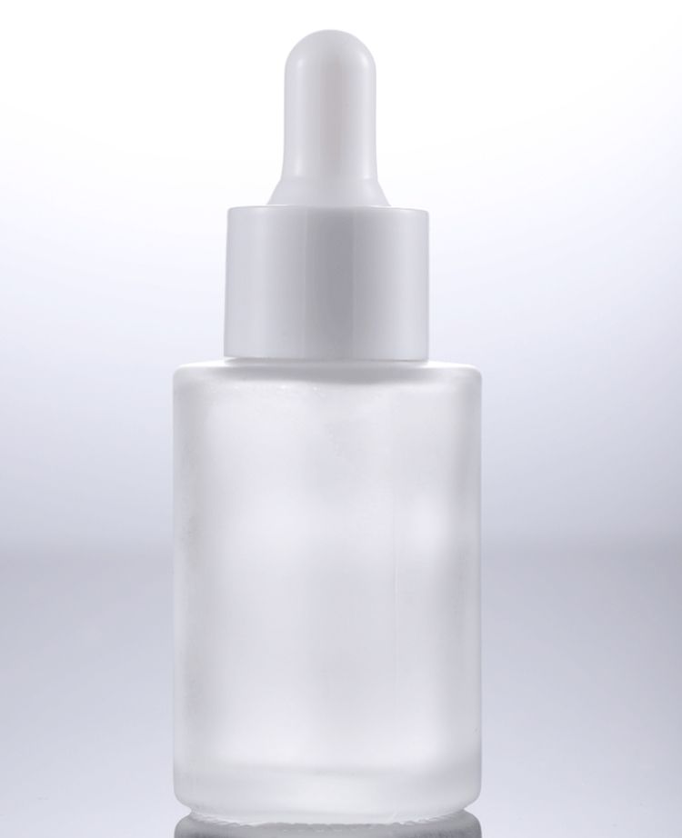 30ml Frosted Clear + White Cap