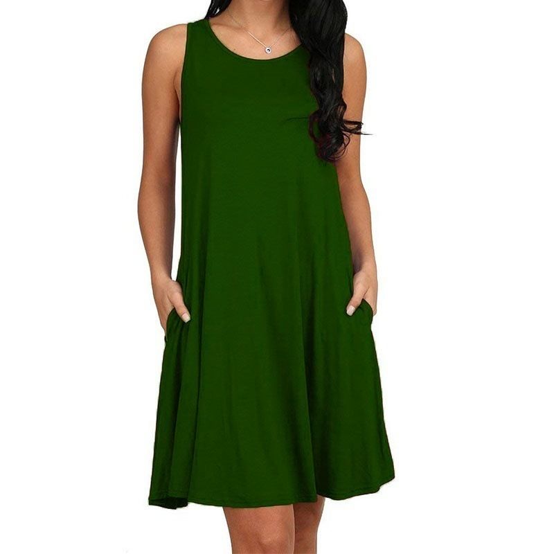 Dark Green Dress.