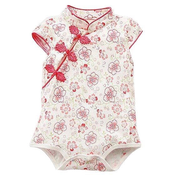 Toddler Girl Romper Baby Clothes Classic Cheongsam Style Jumpsuit Summer Outfits