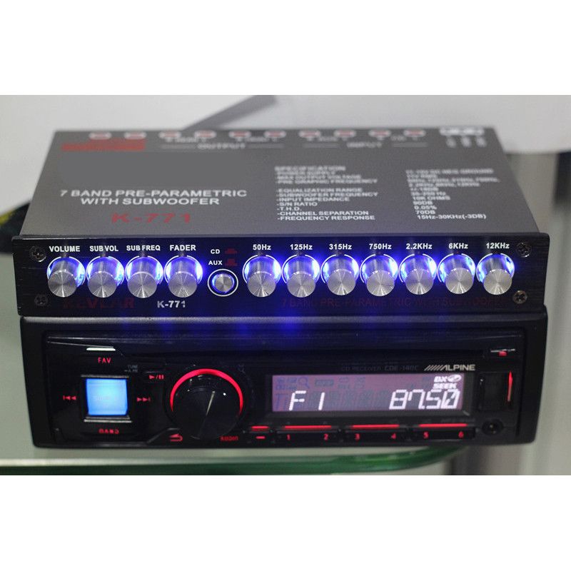 7 Segment Equalizer Car Audio EQ Tuning 