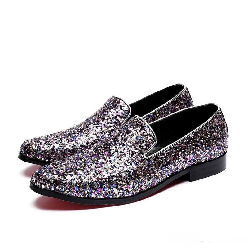 Compre Prata Brilhante Cintilante Homens Mocassins Moda Lantejoulas  Chinelos Paty Masculino Sapatos De Baile Mens Vestido Sapatos Apartamentos  Sapatos De Couro Genuíno De Shoesbusinessstores, $462,14 | Pt.Dhgate.Com
