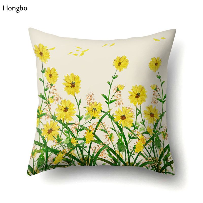 yellow flower cushions
