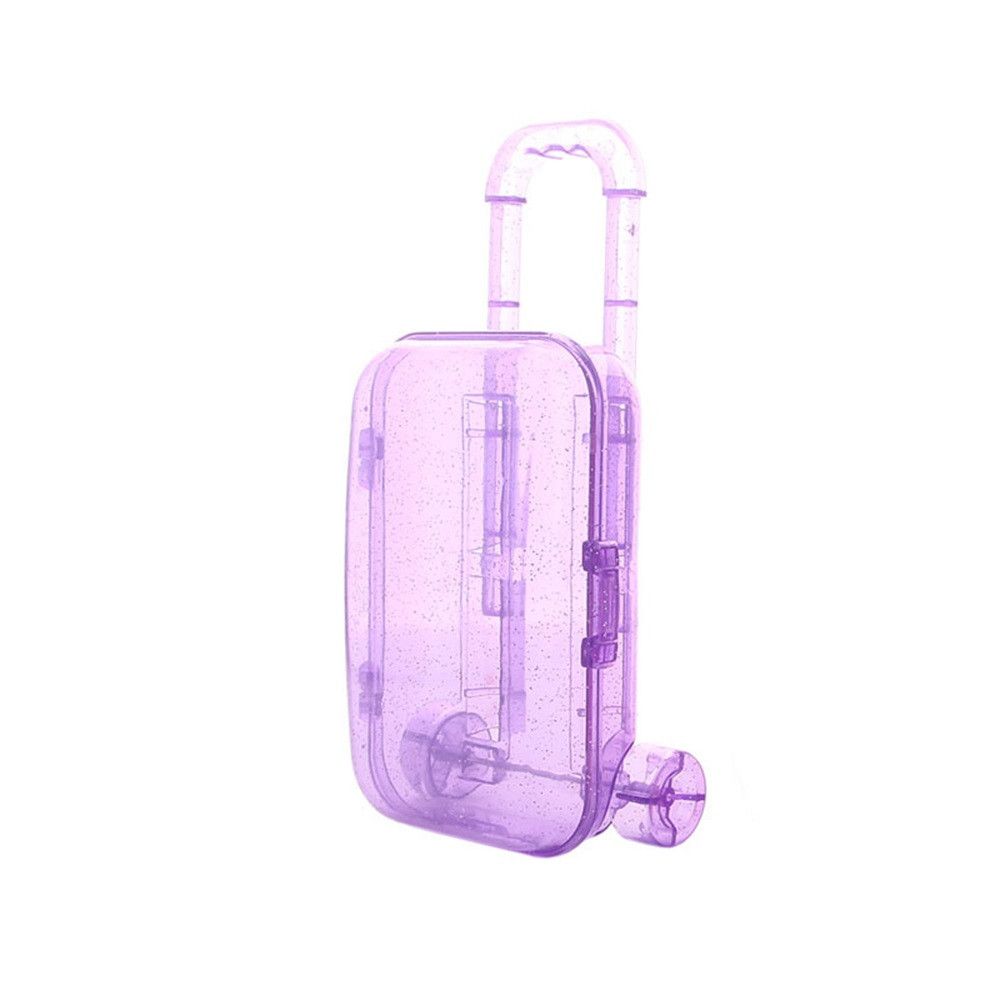 La Fille Sur Le Coffre A Bagages 30 PCS De Mode Unisexe Mini Coffre En Nylon Boîte À Bagages Clear Valise De  Voyage pour Haute Qualité 18 Pouce Fille Poupée Enfants Jouet Cadeau  D'anniversaire