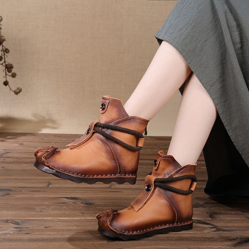 Ankle Boots From Genuine Leather Shoes 