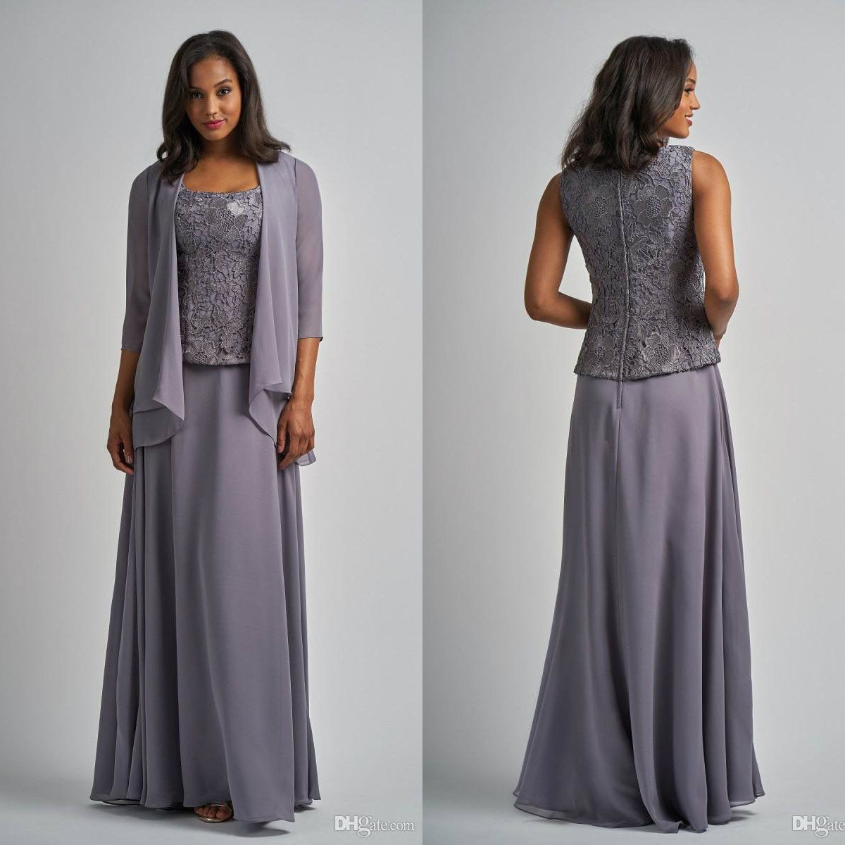 Plum Colored Mother Of The Bride Dresses Purple Mother Of The Bride Dresses Square Neck Long Sleeve Lace Mothers Dress Floor Length Wedding Guest Gowns Custom From Dresstop, $114.58 | DHgate.Com