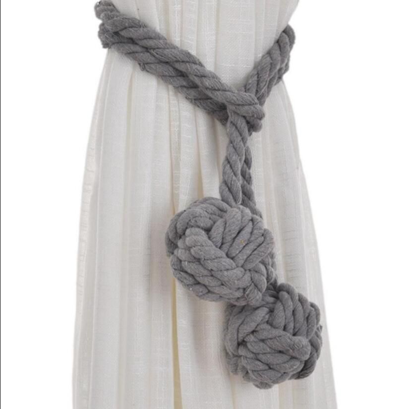 2019 A Pair Curtain Tiebacks Hand Tied Clip Hand Knitting Curtain