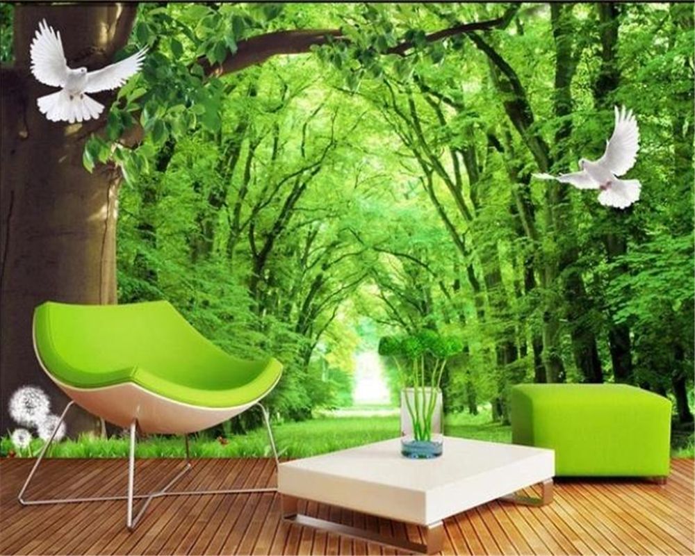 3d Wallpaper For Kitchen Fresh Forest Path White Pigeon 3D TV Background Wall Decoration Painting HD 3d Wallpaper For Kitchen Fresh Forest Path White Pigeon 3D TV Background Wall Decoration Painting HD