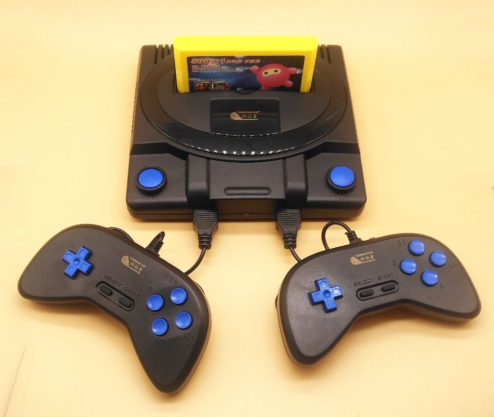 classic video game console with over 500 games and two controllers