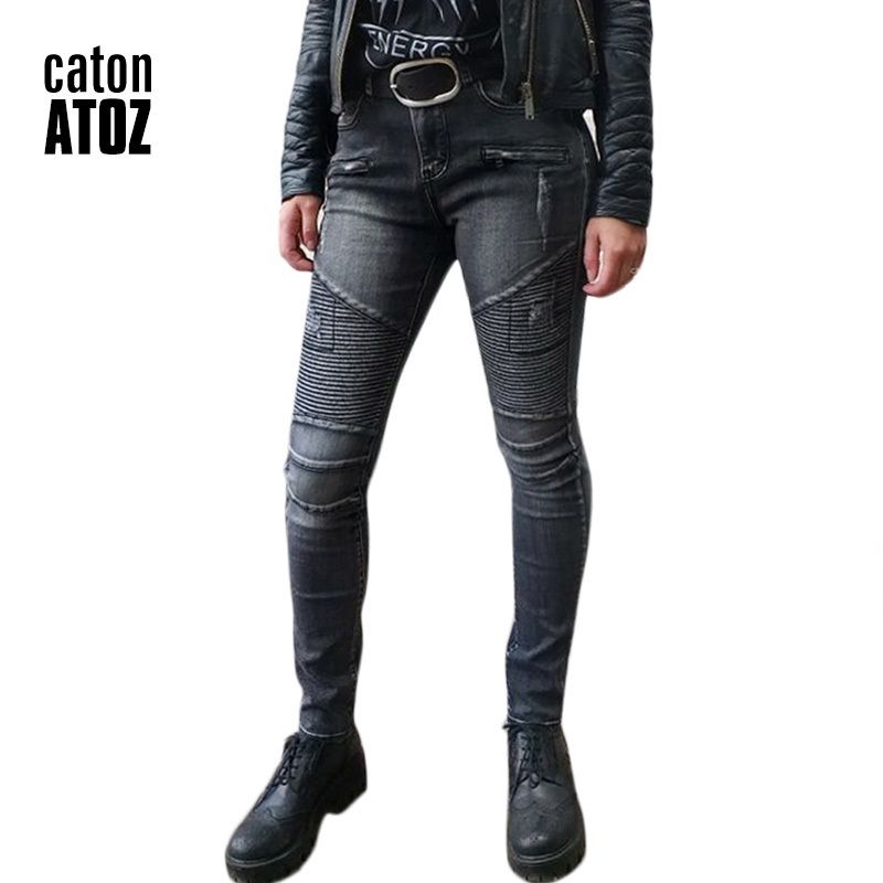 Compra CatonATOZ 2168 Moda Mujer Punk Negro Motor Biker Jeans Las Mujeres  Stretch Slim Fit Ripped Denim Pantalones Skinny Jeans Para Mujer Y19042901  Barato | Entrega Rápida Y Calidad | Es.Dhgate