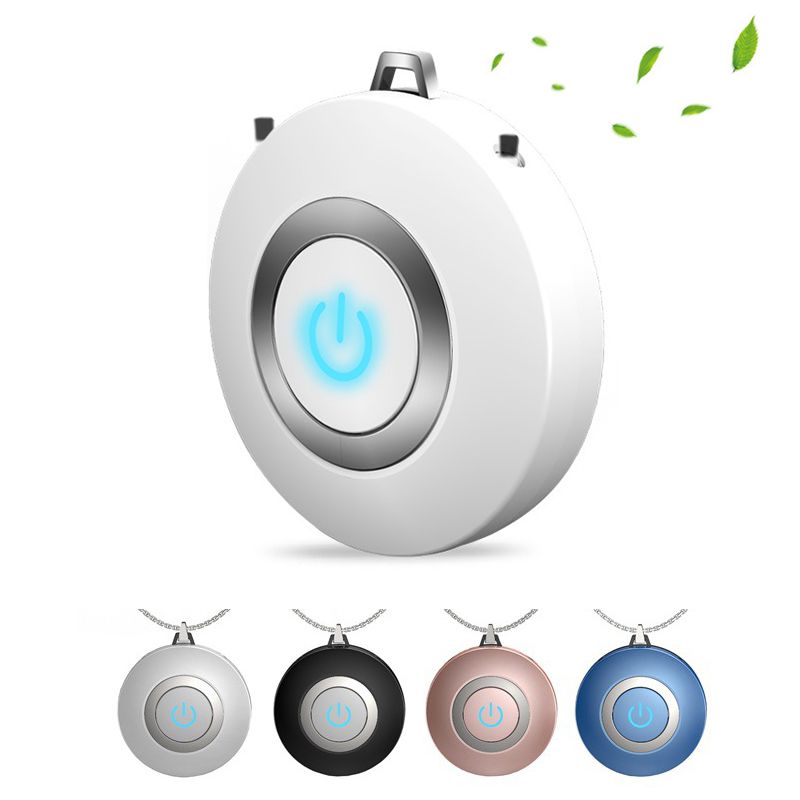 Adult Kid Portable Wearable Necklace Air Purifier Mini Negative Ion Generator