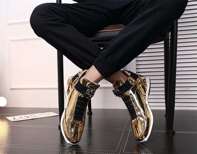 black and gold designer shoes