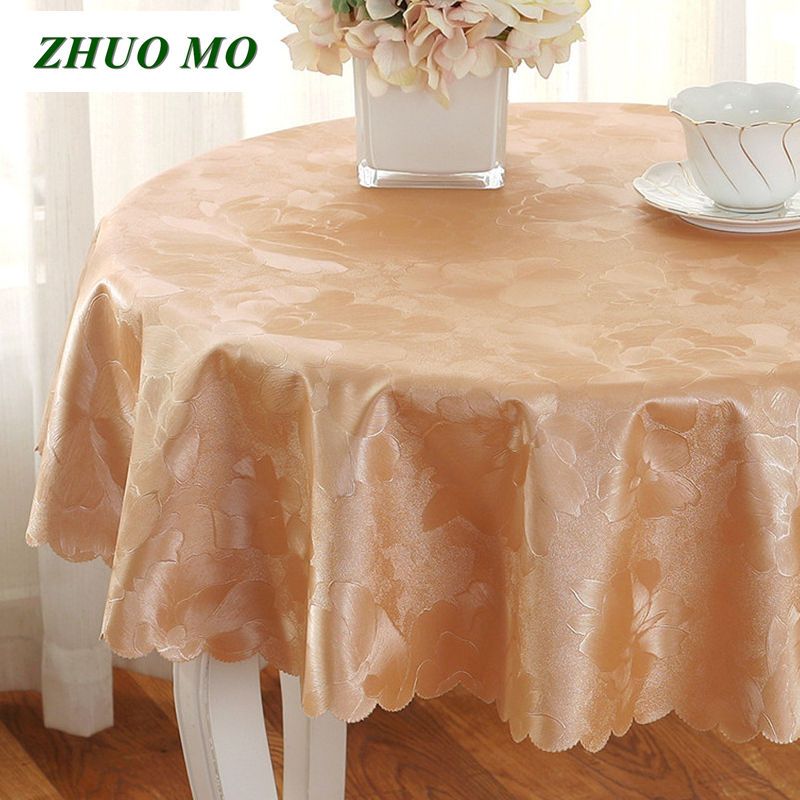 Jacquard Round Waterproof Table Cloth Dinning Decor Party Wedding Decoration Table Cover Pink Gold Yellow Tablecloth Small Tablecloths Cheap Linens For Sale From Wudee 16 41 Dhgate Com