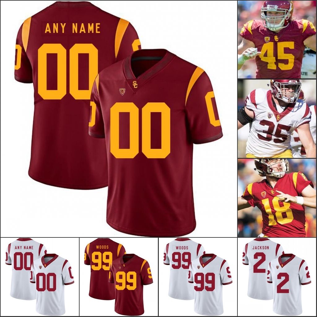 USC Trojans Football Stitched Jersey Custom Any Name Number 78 Jay Tufele 21 Tyler Vaughns 2