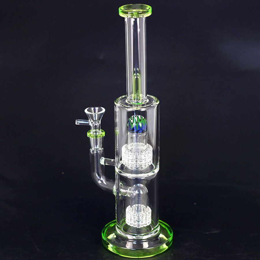 13" Bong Beaker Glass & Silicone Water Hookah Water Tobacco Pipe Skulks 