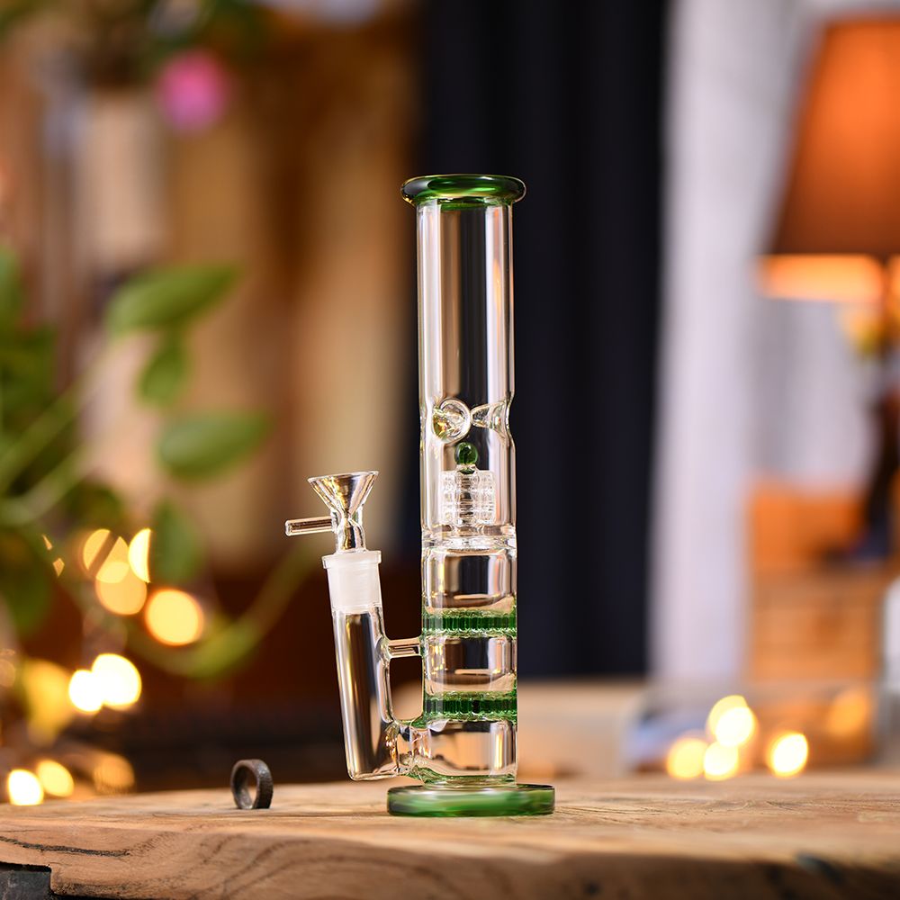 Buy Dropship Products Of Green Double Filter Glass Hookah Smoking Bong Sets Water Pipe Smoke