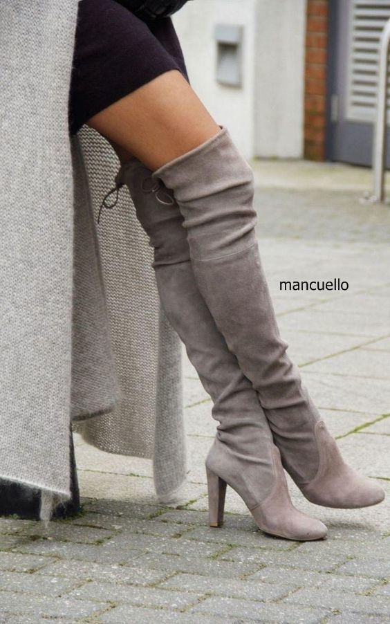 gray suede boots womens