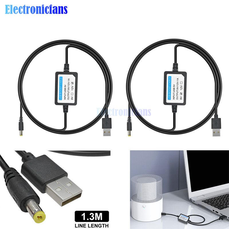 Usb booster cable 5V step up to 9V 12V voltage converter 1A step-up display nx