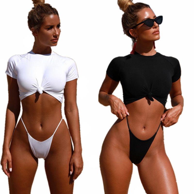 tie knot bathing suit top