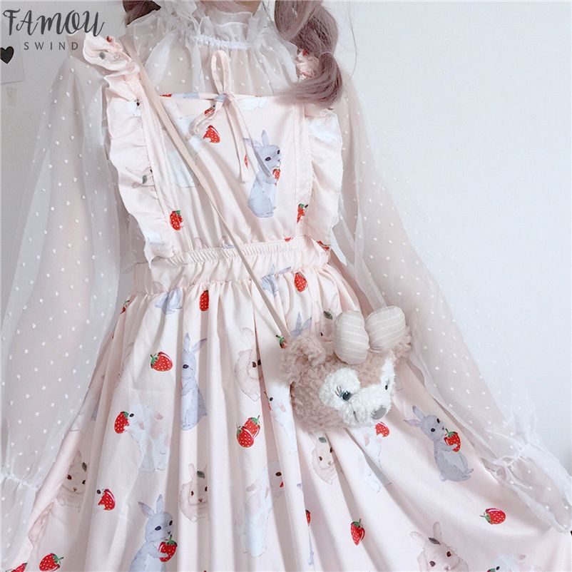 Womens Dresses Chic Lady Kawaii Ulzzang Strawberry Rabbit Cute Strap Dress Female Ins Vintage Harajuku Dress For Women Casual Dresses For A Party White Dress Party From Your01 19 27 Dhgate Com There's not much we love more than killer party dresses. womens dresses chic lady kawaii ulzzang