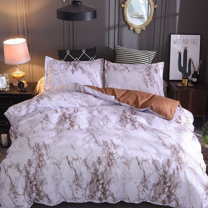 Marble Pattern Bedding Sets Duvet Cover Set 2 Bed Set Twin Double