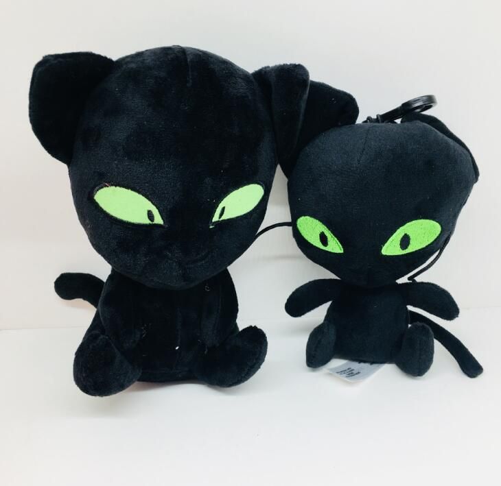 Acheter 15cm 6 Pouces Nouveau Coccinelle Et Chat Noir Jouets En Peluche Dessin Animé Animaux En Peluche Poupée Douce Bonne Qualité Porte Clés