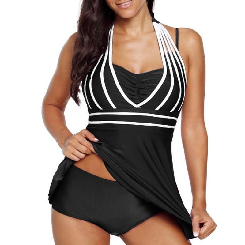 black tankini plus size
